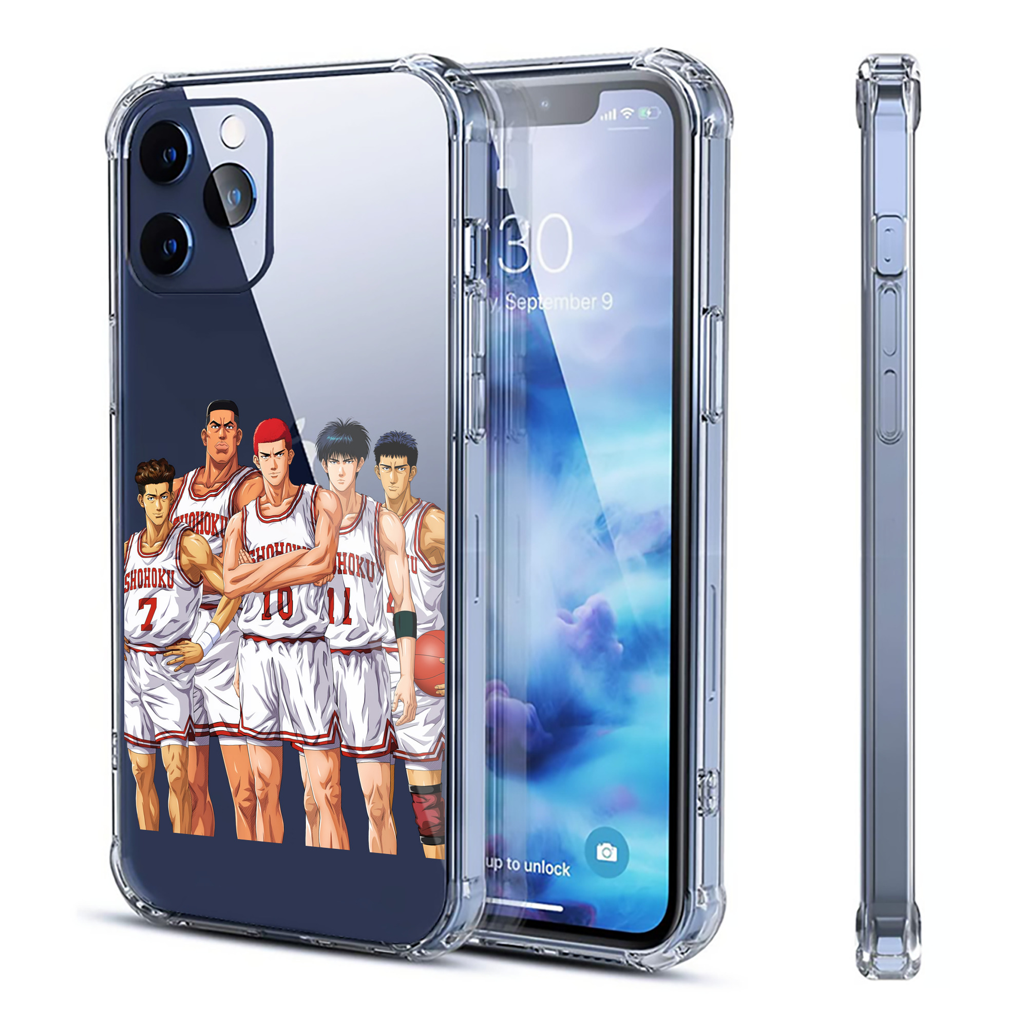（画像用） SLAM DUNK／スラムダンク 【iPhone 12シリーズ対応】透明スマホケース（クリアソフトケース）